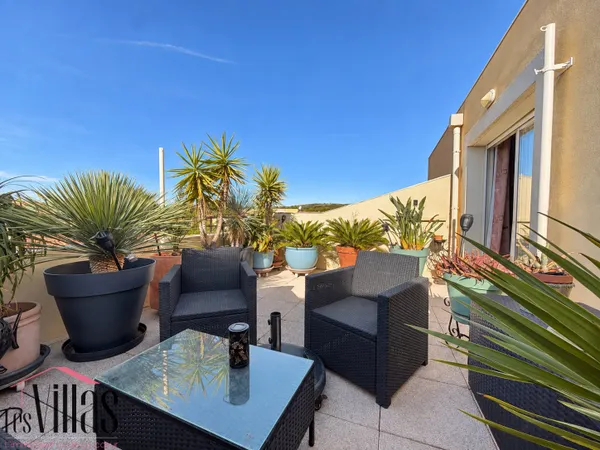 Narbonne-Plage, Duplex traversant, 3 extérieurs, garage e