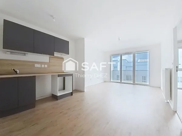 T2 41m² de 2022 au dernier étage avec balcon, vue dégagée et frais de notaire réduits !