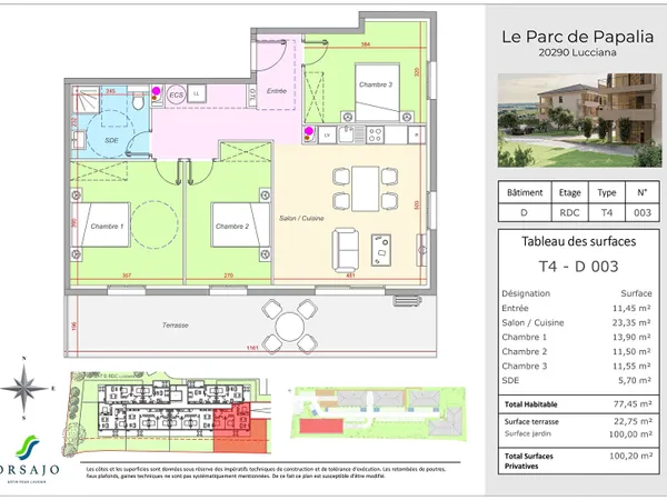 Appartement 4 pièces 77 m²