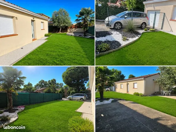 Maison T4 de plain-pied - 100 m² - Aucun travaux - Garage 18 m2- Grenade (31330)