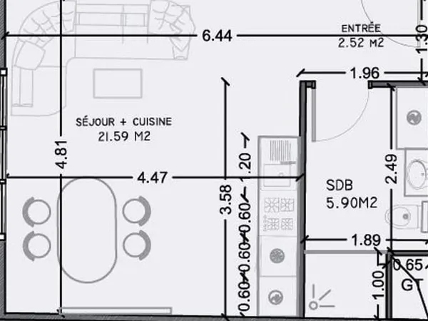 Appartement 1 pièce 30 m²