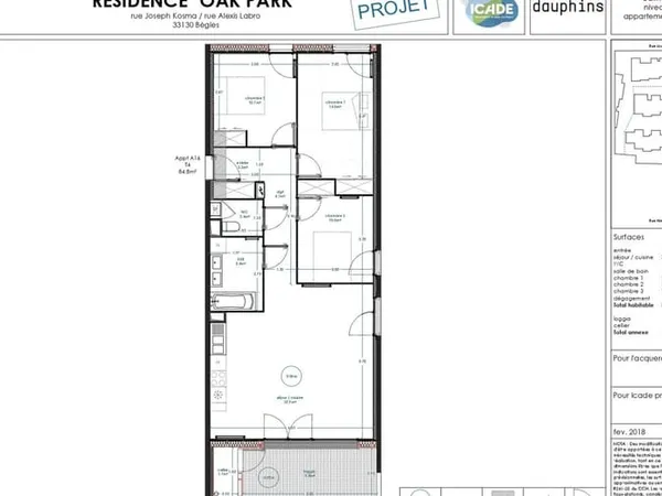 Appartement 3 pièces 84 m²