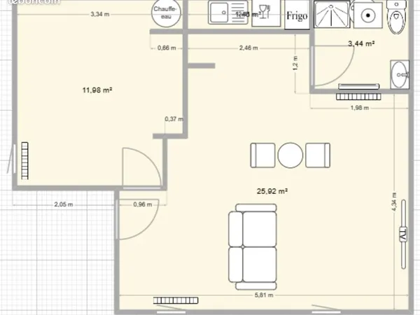 Appartement T2 à louer - Saint-Jean-de-la-Ruelle