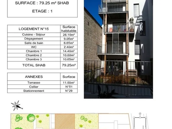 T4 lumineux de 80 m² avec balcon, parking et cave, Quartier Nansouty