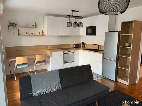 2 pièces calme, Courbevoie Bécon les bruyères, meublé 41,9m2 (balcon + parking + cave )