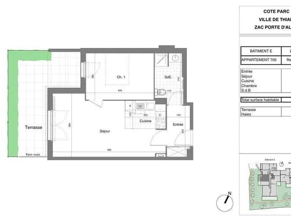 Appartement 2 pièces 45 m²