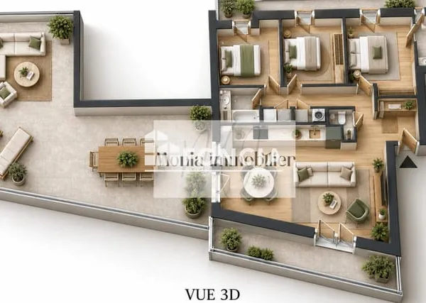 ROMAINVILLE - QUARTIER DE L'HORLOGE - GRAND 4 PIÈCES - 3 CHAMBRES - VUE CIEL - PRÈS DE 40 M² DE PIÈC
