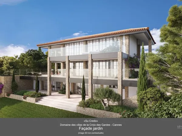 CANNES - CROIX DES GARDES - TERRAIN CONSTRUCTIBLE AVEC PROJET DE VILLA