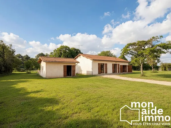 Plain-pied avec grand garage et terrain constructible