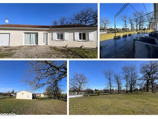 Maison de plein pied 109m2 - 3 chambres - Jardin clos de 1250m2