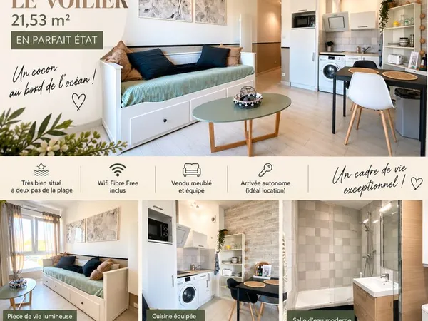 Studio 23m² face à l'ocean
