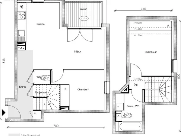 T3 duplex neuf TVA 5,5% TOULOUSE Borderouge