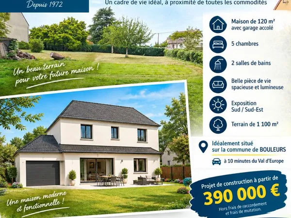 Terrain 1101 m² BOULEURS