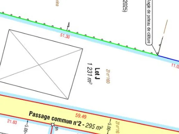 Terrain 1231 m²