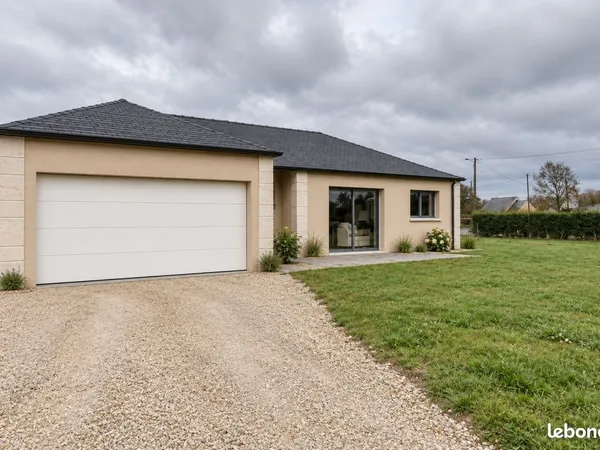 PROJET DE MAISON PLAIN-PIED 135m2 Habitable - 4 CHAMBRES - BUREAU - DOUBLE GARAGE