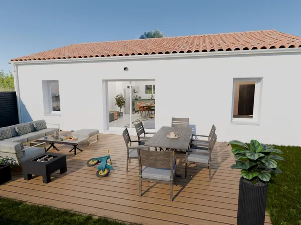 Maison ModulO 3 Chs 74 m² avec garage à Saint-Michel-Chef-Chef, à 500 m de la plage