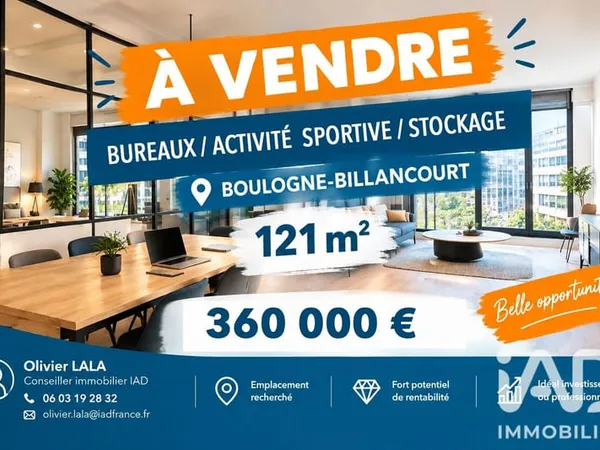 Vente Boutique/Local commercial 121 m²