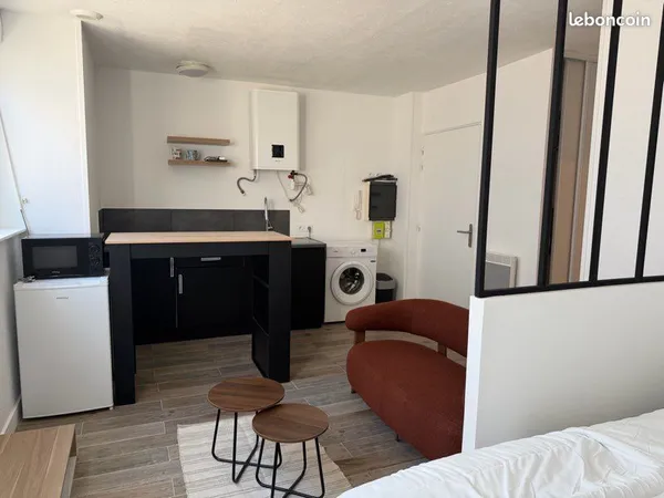 Studio meublé 24 m² - Coin nuit séparé - Quartier Merville Nouvelle ville - Très proche des facs et 