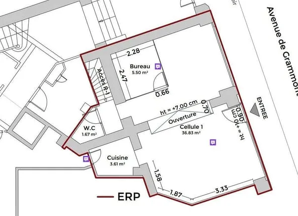Boutique 48 m²