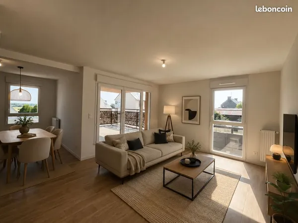 À vendre : T3 en duplex avec terrasse à La Bouëxière - 68 m²