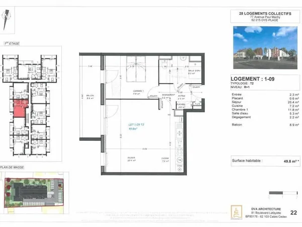 Appartement 2 pièces 50 m²