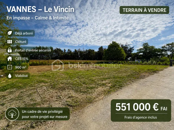 Terrain 900 m²