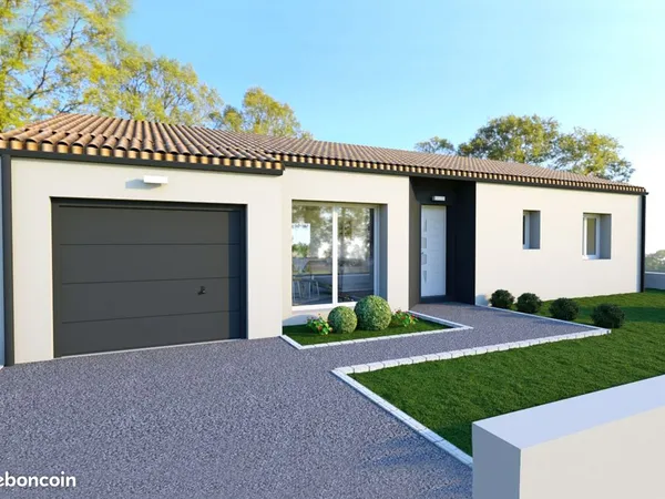 Maison 3 chambres sur un terrain de 454 m² à LE BIGNON