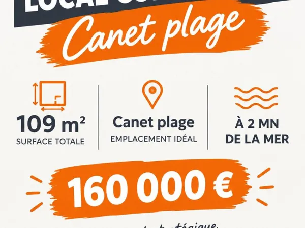 LOCAL COMMERCIAL 109 m² À CANET-EN-ROUSSILLON
