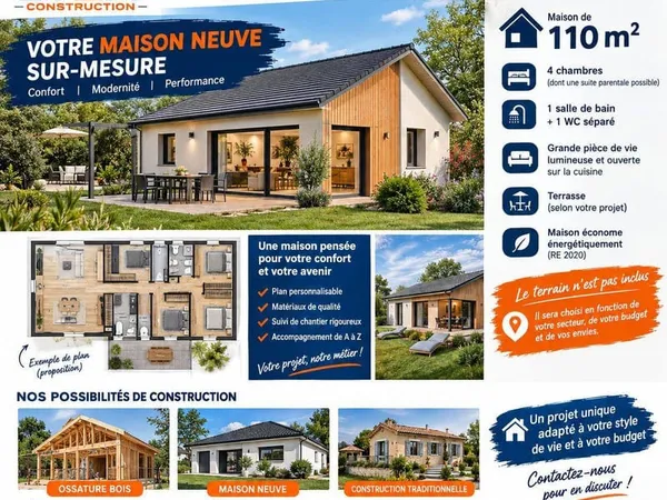 Maison 4 pièces 110 m²