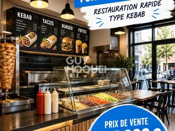 À VENDRE - FONDS DE COMMERCE RESTAURATION RAPIDE / KEBAB