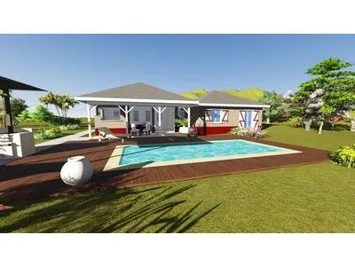 Sainte-Anne Magnifique terrain plat piscinable de 2034 m²