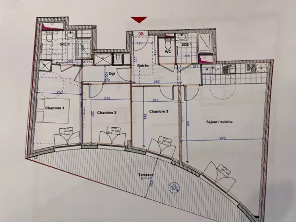 Appartement 4 pièces 87 m²