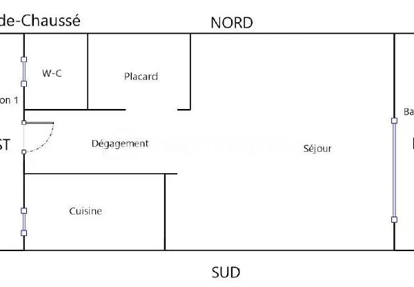 Appartement 3 pièces 51 m² 