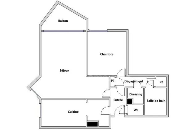 Appartement à vendre 2 pièces LE CHESNAY (78)