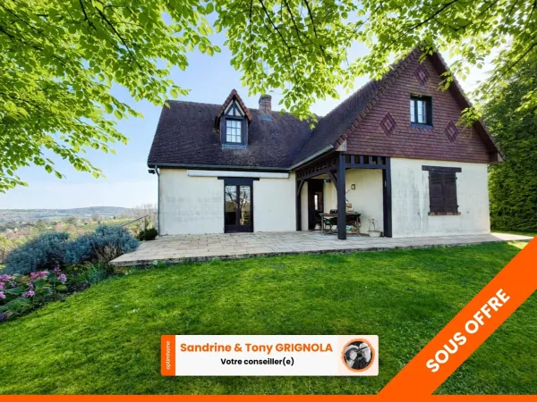 Maison 6 pièces, 5 chambres-Grand séjour-Vue panoramique-Sous-sol complet avec grand garage-Jardin a