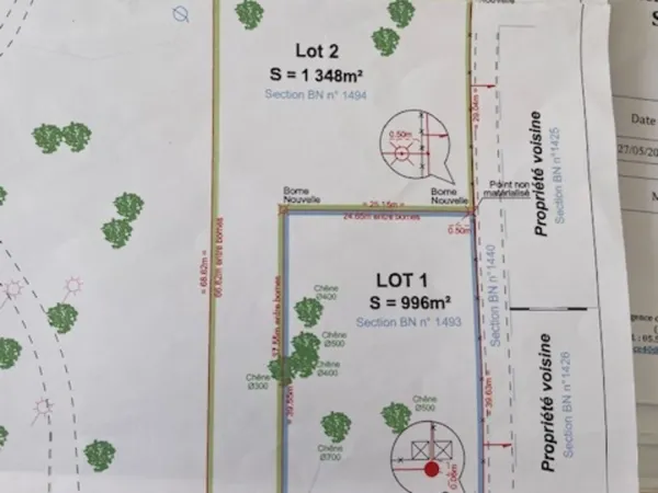 Terrain 1348 m²