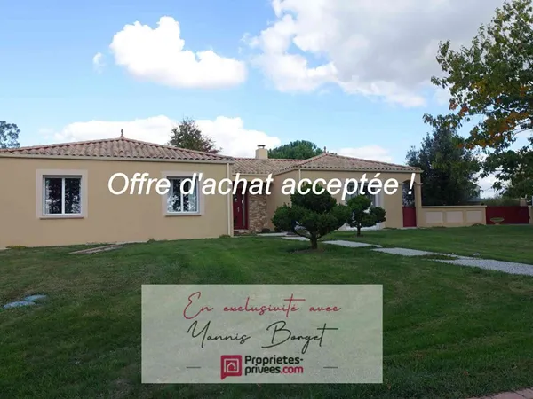 Maison de plain-pied de 138 m² - terrain de 1 690 m²
