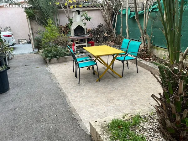 Laverune FF3 meublé avec jardin