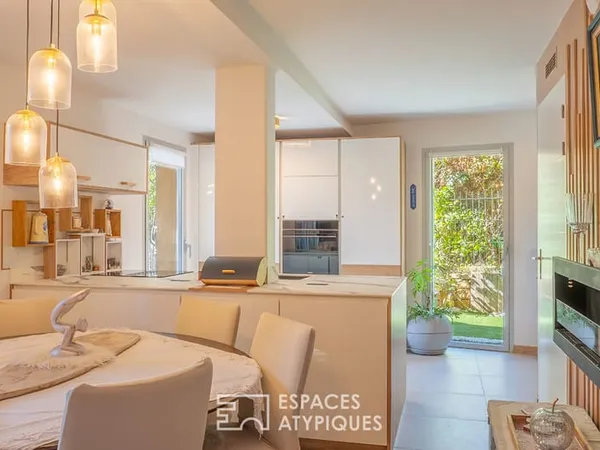 Appartement avec jardin, plage à pied, rooftop avec piscine vue mer