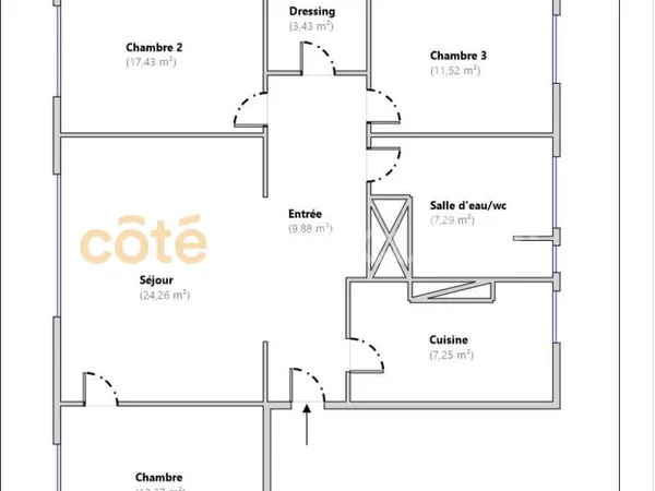 Appartement Le Bourget 4 pièce(s) 94.43 m2