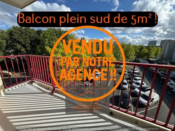 Rennes T5/T6 de 92 m2 avec balcon sud, loggia, cave et parking !