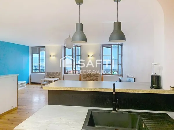 Grand appartement lumineux au centre ville tout en étant au clame