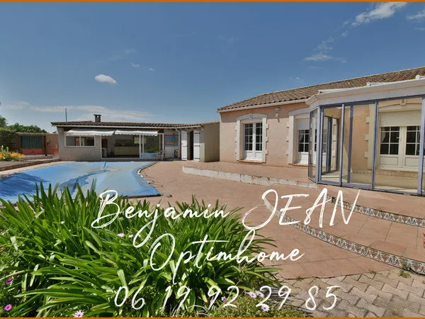 Maison de plain-pied 166m² avec piscine sur 1200m² à Sérignan - Gros potentiel !