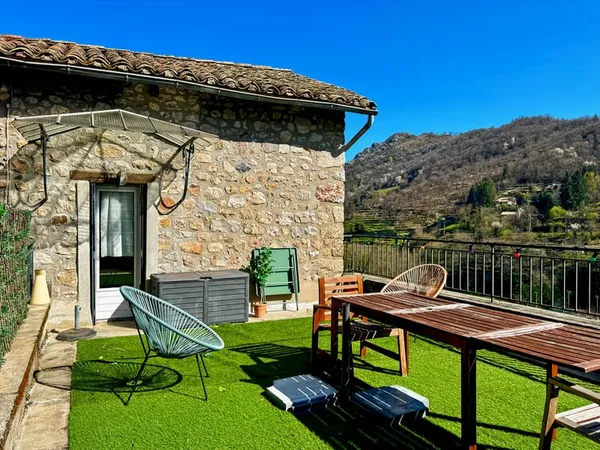 Maison des Calades d'Antraigues avec Jardin et Vue Panoramiq