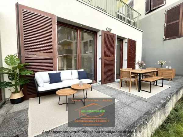 Pacé, Appartement T3 de 62.5 m2 en rez-de-jardin avec grande te