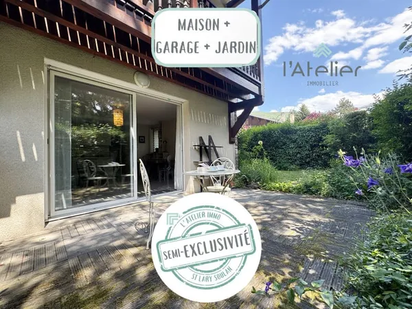 « LE BALCON DES ROSES » Maison T4 duplex + studio avec jardi