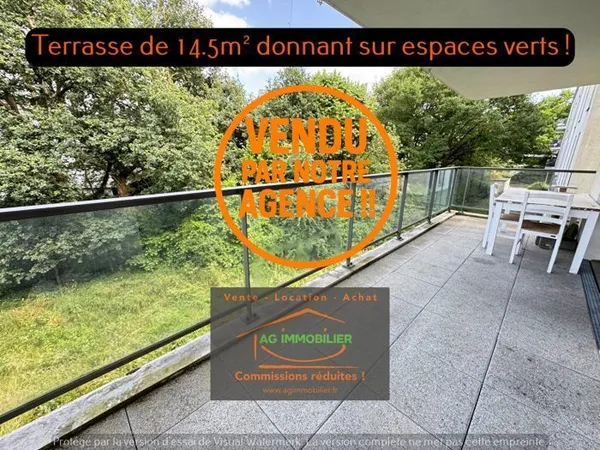 Rennes Beauregard T3 de 67m² avec terrasse de 14.5m² au 1er é