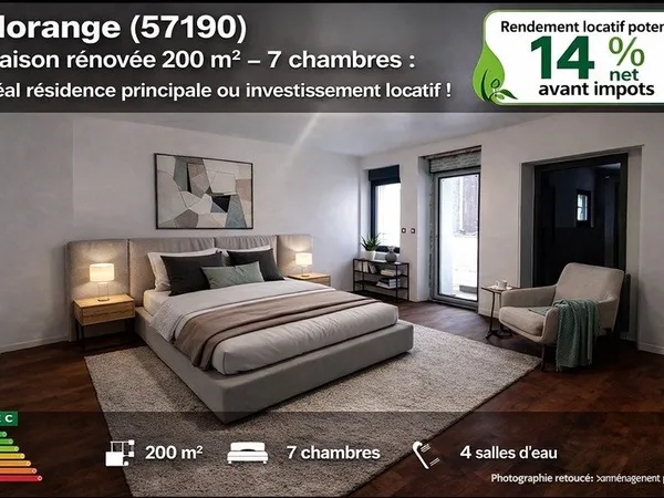 Maison à vendre 9 pièces FLORANGE (57) à haut rendement locatif potentiel