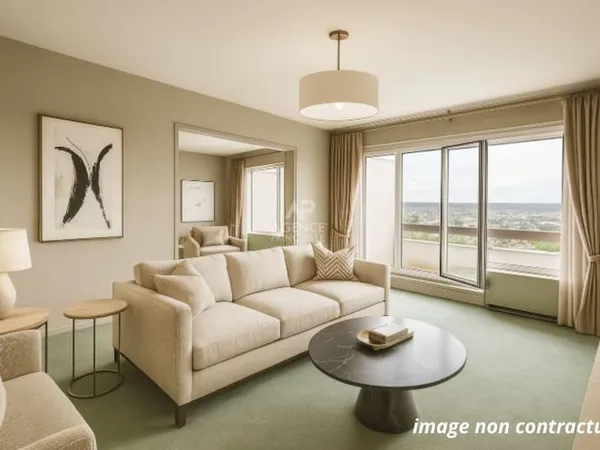CHAVILLE - 2 pièces avec larges balcons en dernier étage