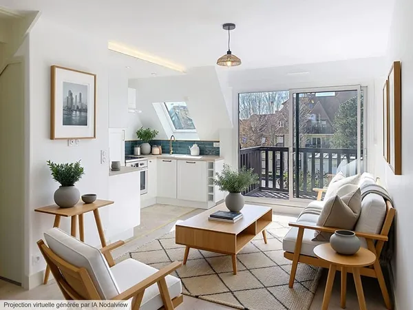 EVANTAIL DE CABOURG - 3 pièces 39,15 m² (53,72 m² au sol) avec balcon SUD et GRAND GARAGE